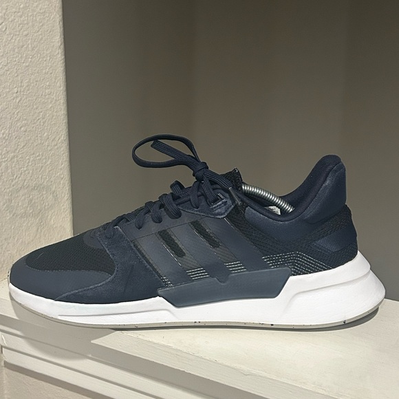 Adidas Run 90S Dark Blue/White EF8044 Retro Sneakers Men's Sz 13 - Picture 4 of 9